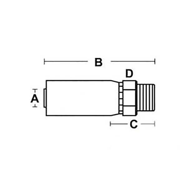 Aftermarket Hydraulic Male Boss O-Ring Crimp Coupling / Fitting HYM40-0007 - main